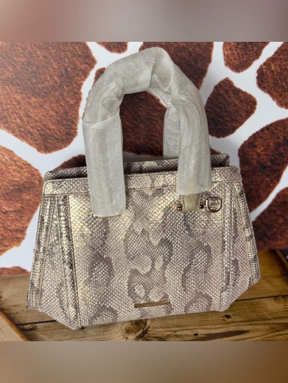 NWT Brahmin Small Arden Gold Blissful Snake BRAHMIN CAPSULE LIMITED EDITION $415 - Picture 8 of 16